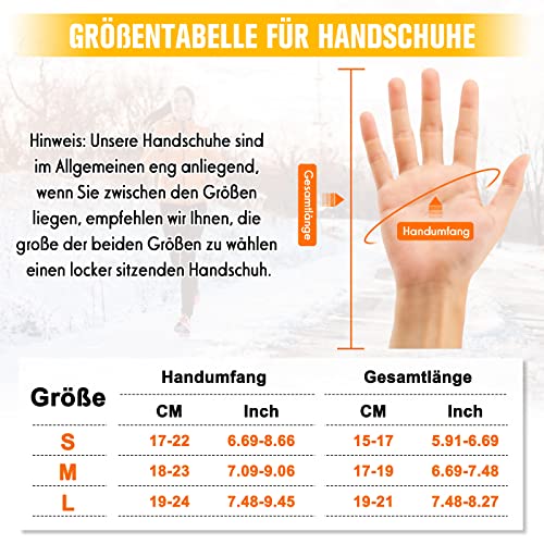 HASAGEI Touchscreen Handschuhe Fleece Laufhandschuhe Herren Damen Sport Handschuhe Winterhandschuhe Warme Winddichte Handschuhfutter für Fahrrad,Laufen, Wandern,Fahren