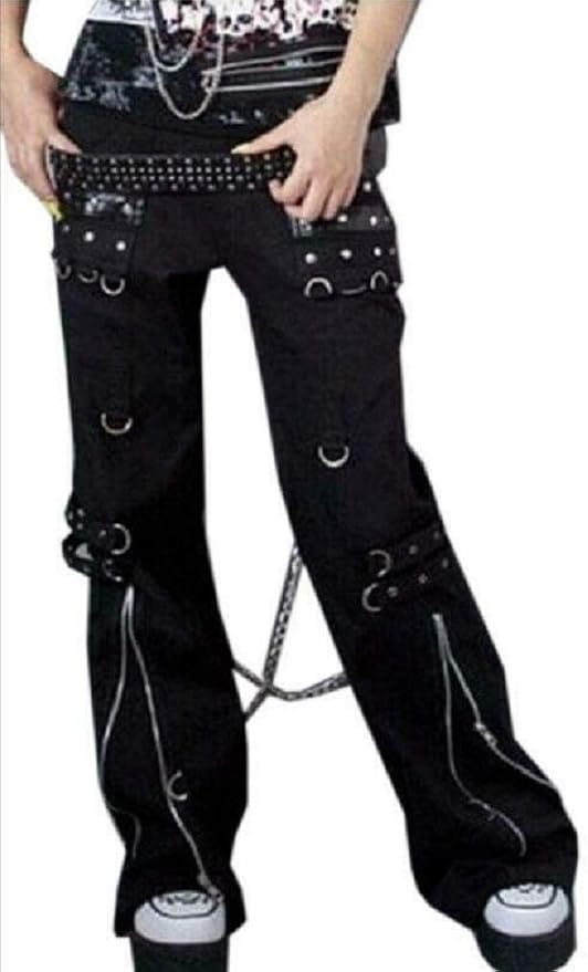Amazon.com: Pantalones de hombre de calidad premium de bondage gótico Emo  de roca duro pantalones de peso pesado/Tripp Pants : Ropa, Zapatos y Joyería