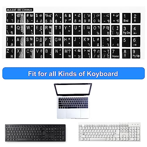 Adhesivos para teclado inglés y tailandés uxcell miniatura 7