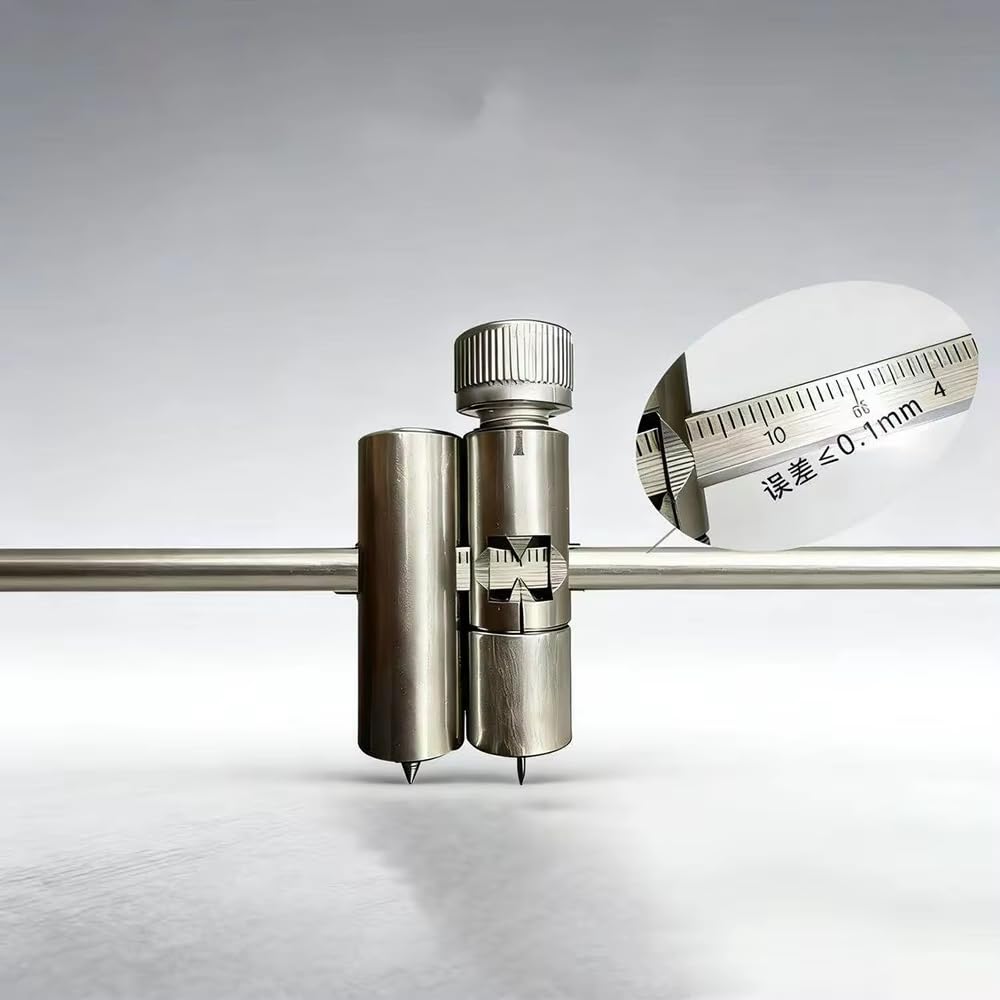 Taglierina A Compasso Manuale, Taglierina Circolare Di Precisione In Acciaio Inox, Lunghezza Asta 30 Cm, Diametro Di Taglio 5-60 Cm, Taglierina Circolare Rotante A Compasso