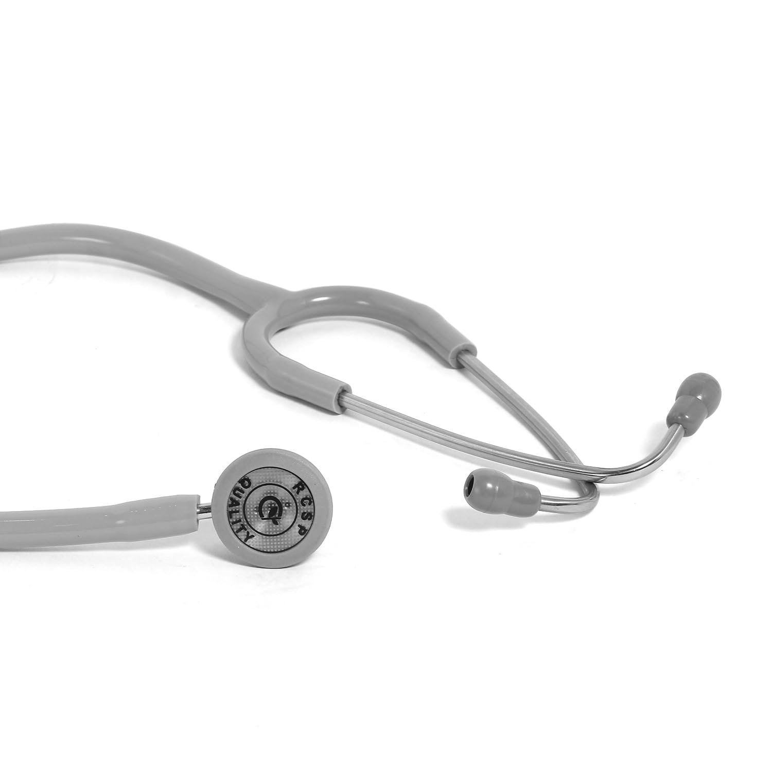 RCSP Stethoscope Pediatric for Doctors and Medical Student Nurses SS Pediatric, Lightweight Stainless Steel Chest Piece with Flexible Jointless Tube and Soft Sealing Ear Knobs (Grey) 3