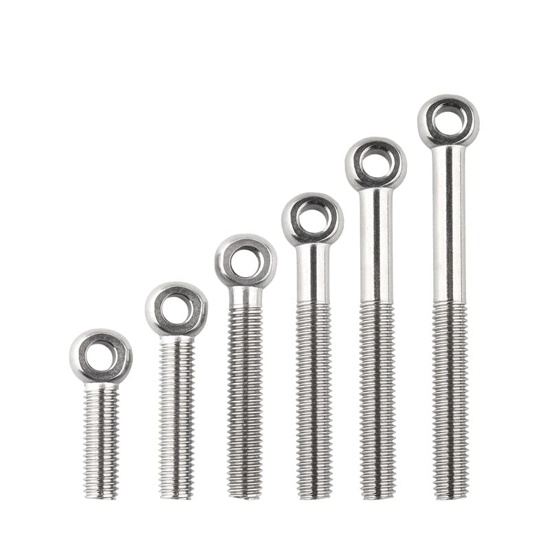 Wall Anchors Metal Fixings Anchors,Expansion Screw Bolts, Anchor Bolt Hooks,Metal Bolt M10 304 Stainless Steel Machinery Shoulder Lifting Eye Screws Bolts O Ring Head Axle(Length:M10x110mm-2pcs) (Size