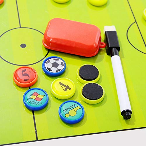 HONP Double-Sided Placa Treinador Tático, Portátil de Alumínio de Futebol/Futebol Estratégia Pranche