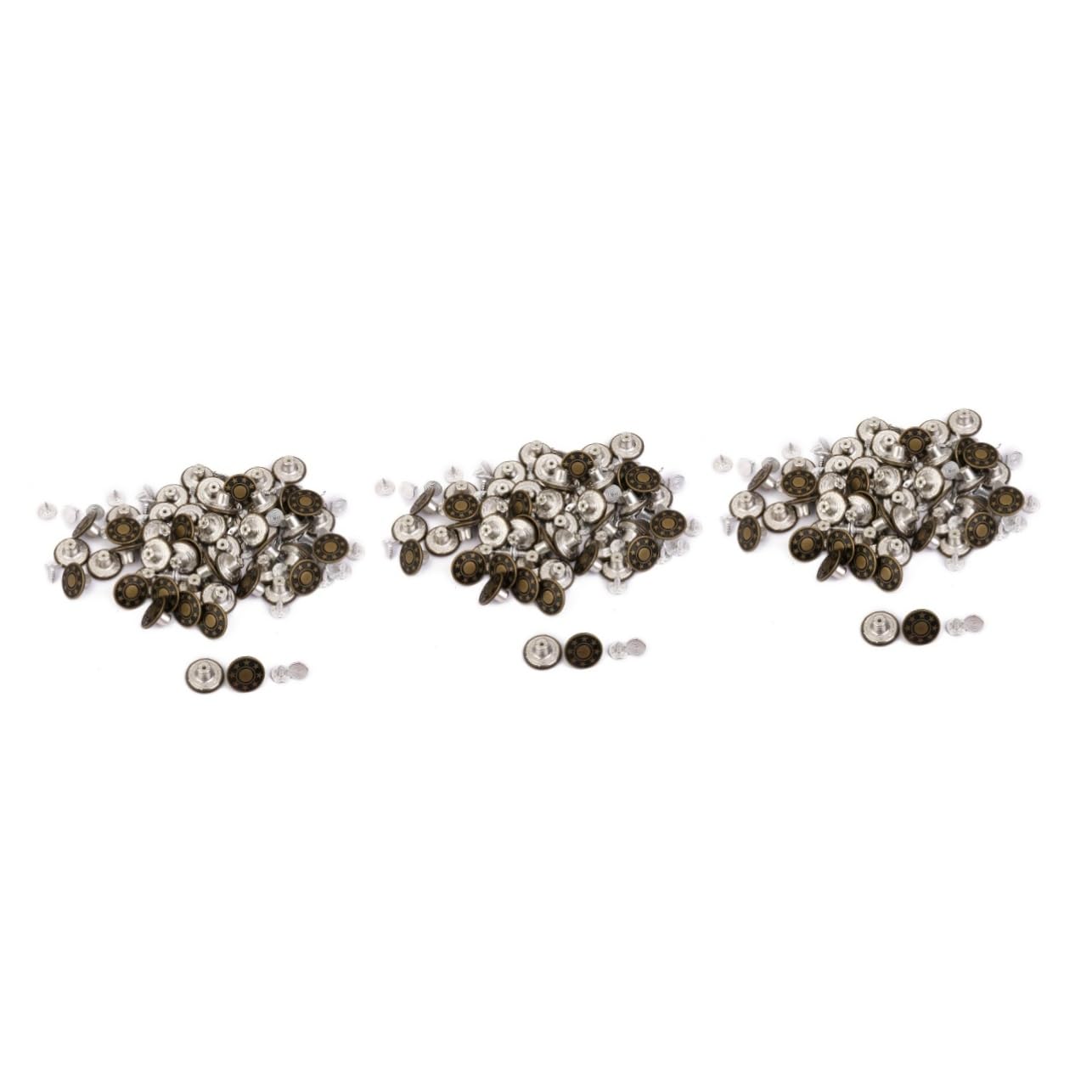 EXCEART 3 Set Da 17 Mm A Forma Di Stella Per Jeans Bottoni in Ottone Kit Di Fissaggio Verde Facili Da Installare Martello Per Lavori Di Cucito E Artigianato 50 Pezzi*3