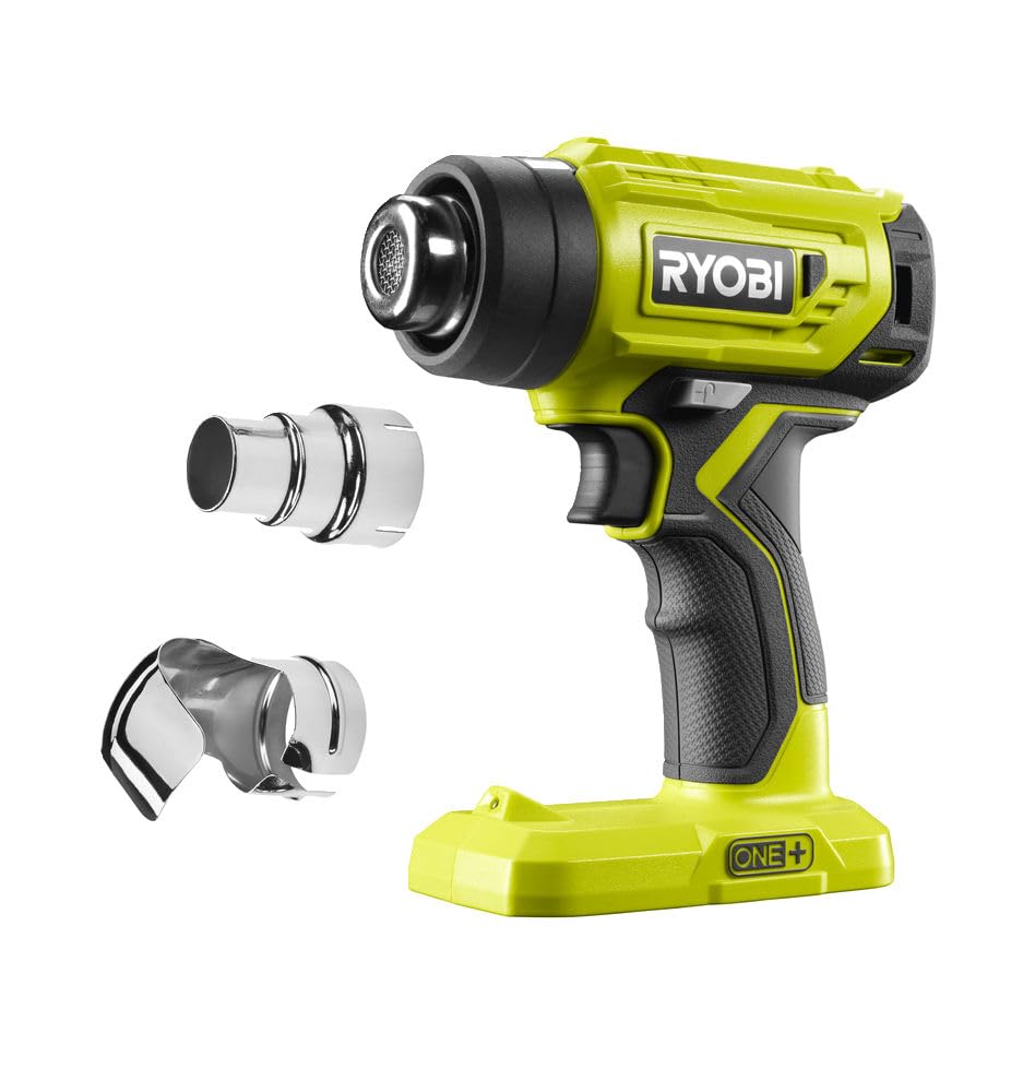 RYOBI Pistolet Thermique Sans Fil 18V ONE+ R18HG-0 470°C 2 Buses Compact Léger Décollage Peinture Thermo-Rétractable