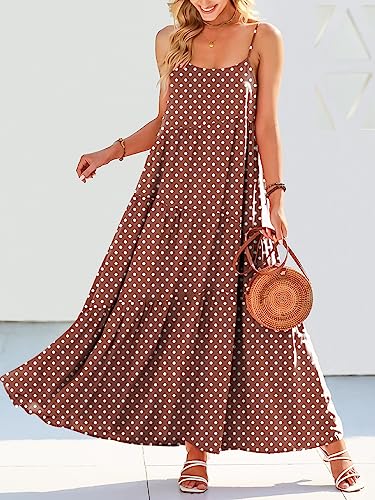 Image of ANRABESS Women Summer Casual Loose Sleeveless Sundress Spaghetti Strap Flowy Boho Linen Beach Vacation Maxi Long Dress