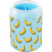 Yellow Banana Pattern Dog Cats Paw Cleaner/Washer, Paw Muddy Paw Cleaner, Pet Foot Washer Cup for Small Medium Large Breed Dogs/Cats