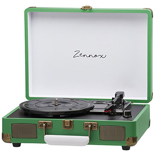 Retro Style Briefcase Record Player Vinyl Turntable, Portable Deck