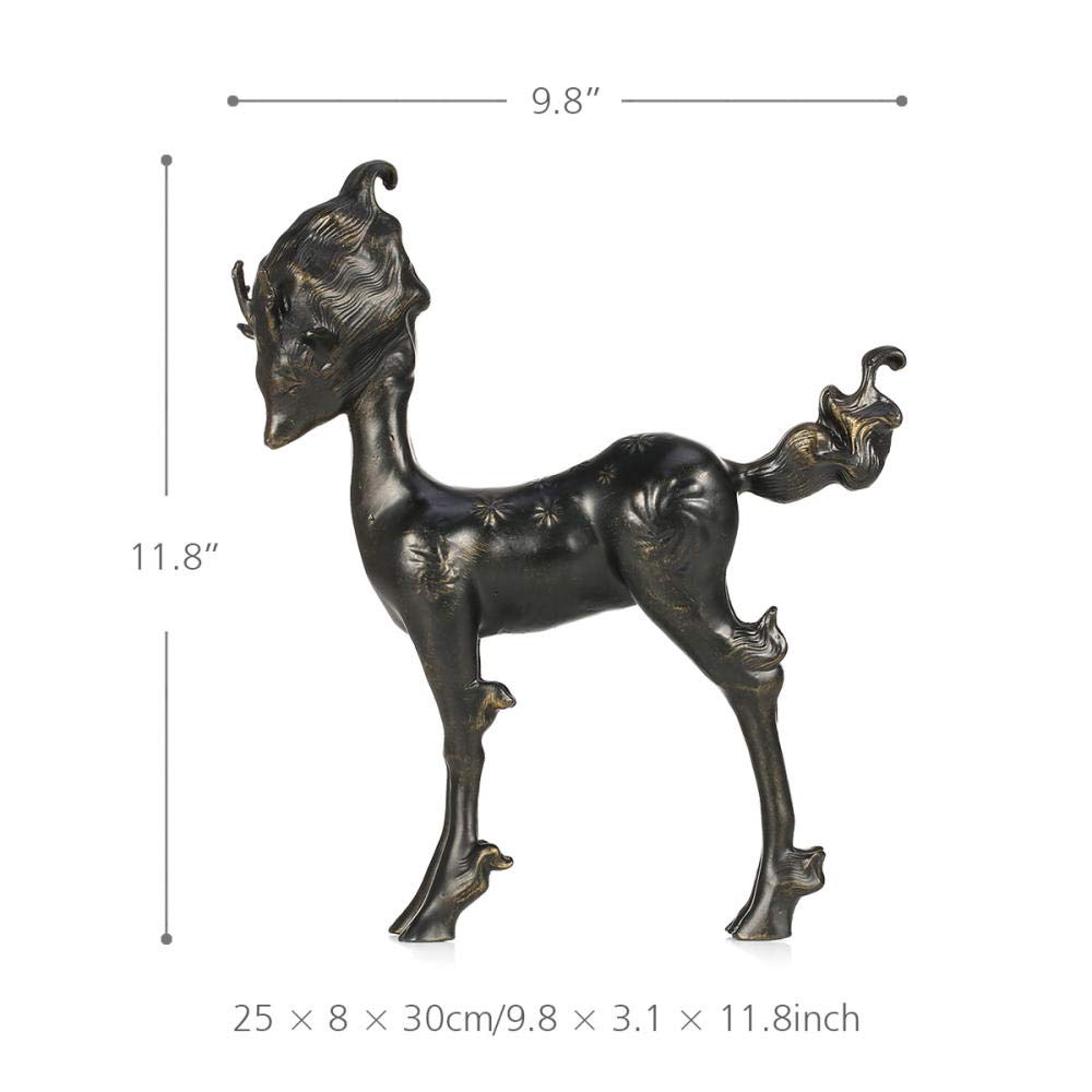 Amazon.co.jp: 彫刻彫刻像動物鹿彫刻像装飾彫刻ブロンズ色 : ホーム