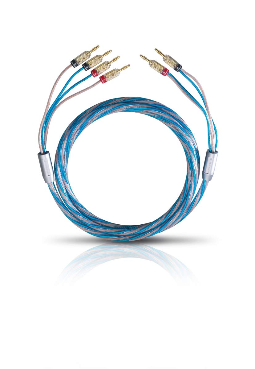 Oehlbach Bi Tech 2m x 2m Banana Speaker Cables with Connectors