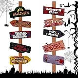 Efecto decorativo multidimensional: consigue un aspecto multicapa combinando diferentes temas de Halloween y frases icónicas para entradas de patio. Combina un recorrido sin fisuras con la decoración estética del jardín para espacios festivos al aire libre.