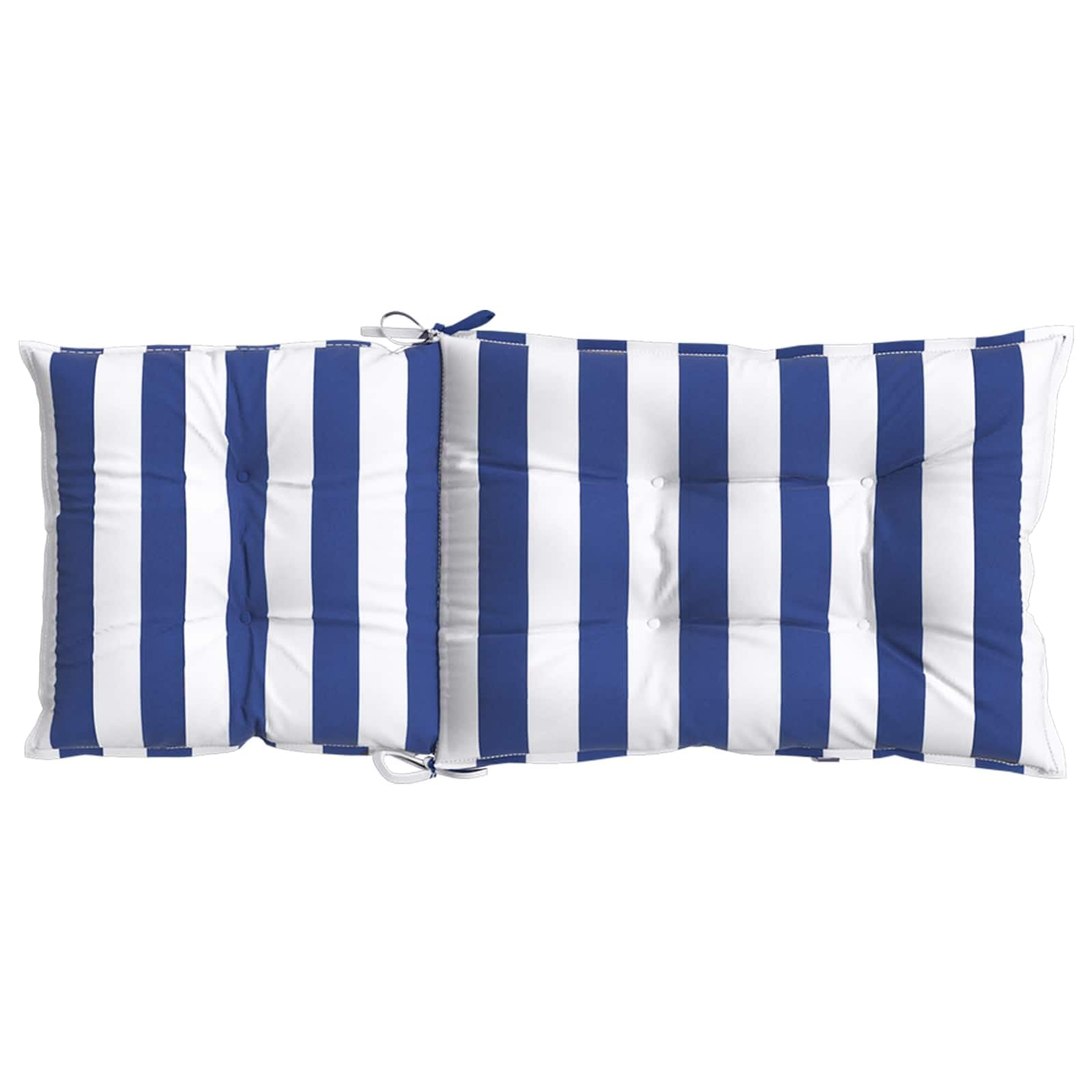 Set di 6 cuscini per esterni, 120 x 50 x 7 cm, in tessuto, con fasce elastiche, per giardino, terrazza, balcone, antiscivolo e lavabile, ergonomici per sedia, sgabello, ufficio, sedia a