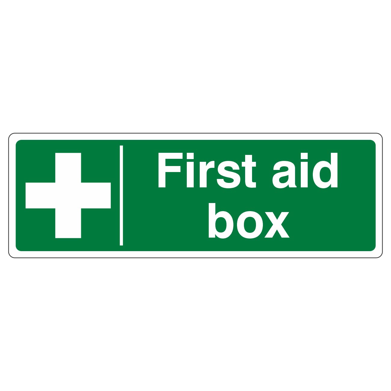 Lasting Impressions (Signs) Limited 450Mmx150mm First Aid Box Sign Rigid Plastic