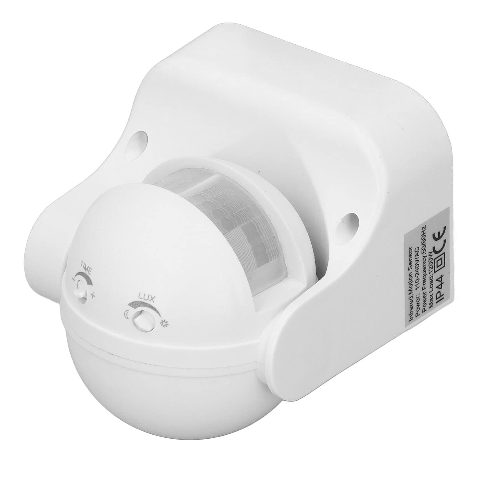 Motion Sensor Detector Switch Infrared Mention 240V Dustproof Outside Water Resistant Ac110 240V Infrared (White)