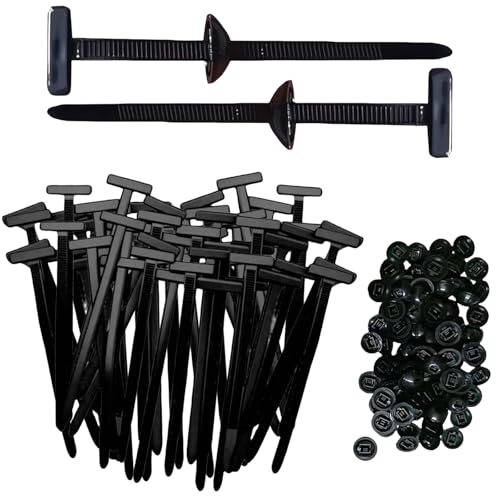 Visitak Hebilla universal de nailon para sujetacables – Bridas de cremallera resistentes con autobloqueo para coche, bridas de plástico resistentes a los rayos UV con pin, bridas de plástico, cierres