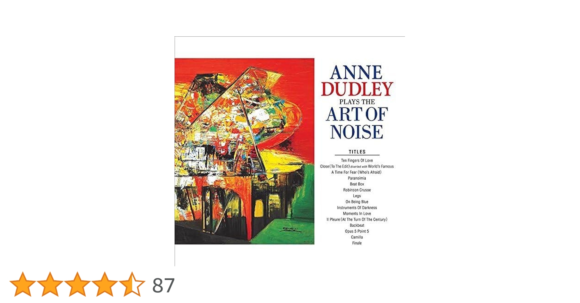 Plays The Art Of Noise by Anne Dudley: Amazon.co.uk: CDs & Vinyl