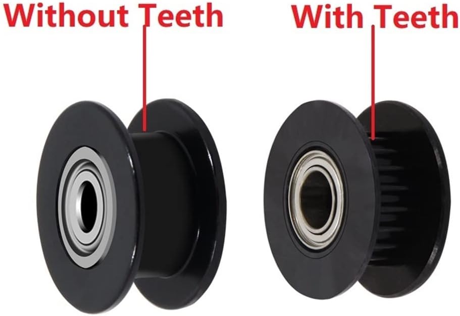 review CHANWA 5 PCS GT2 Idler Pulley 20 Teeth 16 Tooth Bore 3mm 5mm 3D Printer Parts Aluminum 2GT Timing Pulley Belt Width 6mm 10mm Black 3D Printer Parts Accessories (Size : 20T W6 B3 Without T)