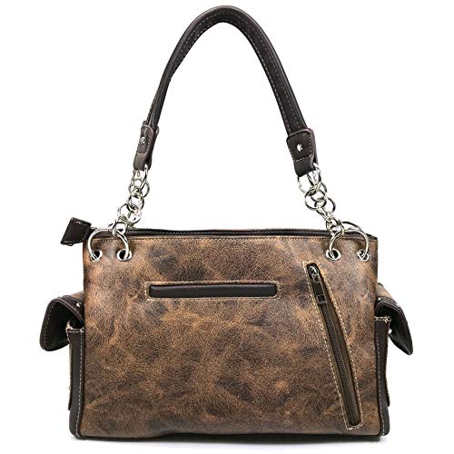 Zelris Western Silver Rhinestone Cross Women Conceal Carry Handbag Wallet Set4