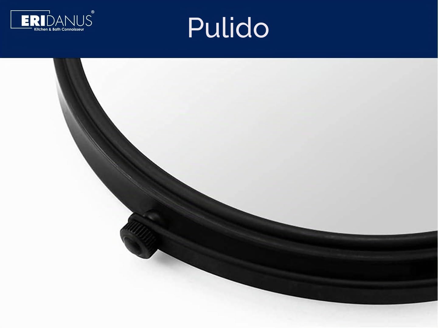 Eridanus Espejo de Maquillaje de Aumento de Pared, Espejo Cosmético 1X y 3X Ampliación de Doble Cara Giratoria de 360° para Baño Espejo Tocador Extensible, Negro