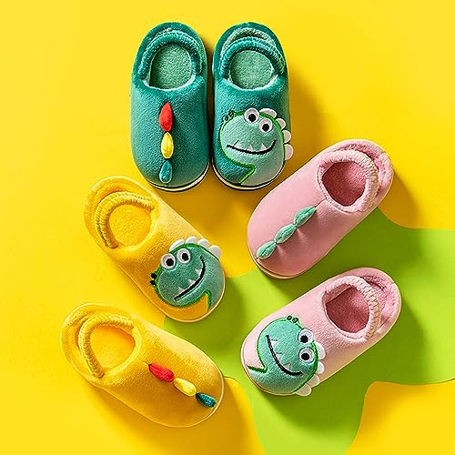 Kids Slippers Cute Dinosaur Cartoon Shoes Boys Girls Slip-on House Slippers Plush Warm Winter Home Slippers3