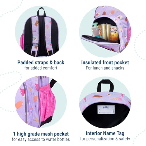 Image of Wildkin 12 Inch Toddler Backpack for Kids, Sweet Dreams | Ages 3-7, insulated front pocket - coordinates with matching Wildkin nap mats and water bottles