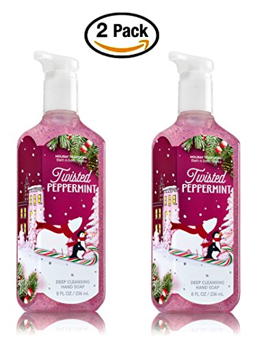 Twisted Peppermint Deep Cleansing Hand Soap - Pack of 2 Twisted Peppermint Scent Deep Cleansing Hand Soaps - Winter 2015