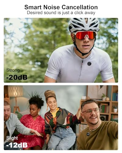 mini microphone for iphone android wireless mic with 40h battery noise cancellation 48khz 16-bit 164ft range magnetic amp clip on lavalier microphone for video recording youtube tiktok vlogging