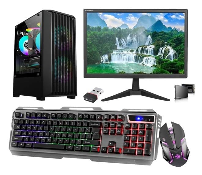 All-in-One Desktop Pc Set, i7 4th Gen, 16 GB RAM, 128 GB SSD, 19" HD LED Monitor, RGB Keyboard & Mou...