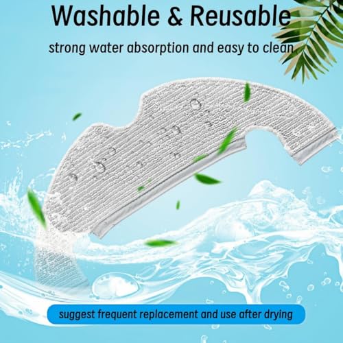 Image of AutoStory 2pcs Washable Reusable Replacement Mop Pads for Dreame D10 Plus Gen 2 Robot Vacuum Cleaner, Compatible for Dreame Bot D10 Plus Gen 2 / RLS3D / Z10 Pro / L10 Plus Robot Vacuum Cleaner