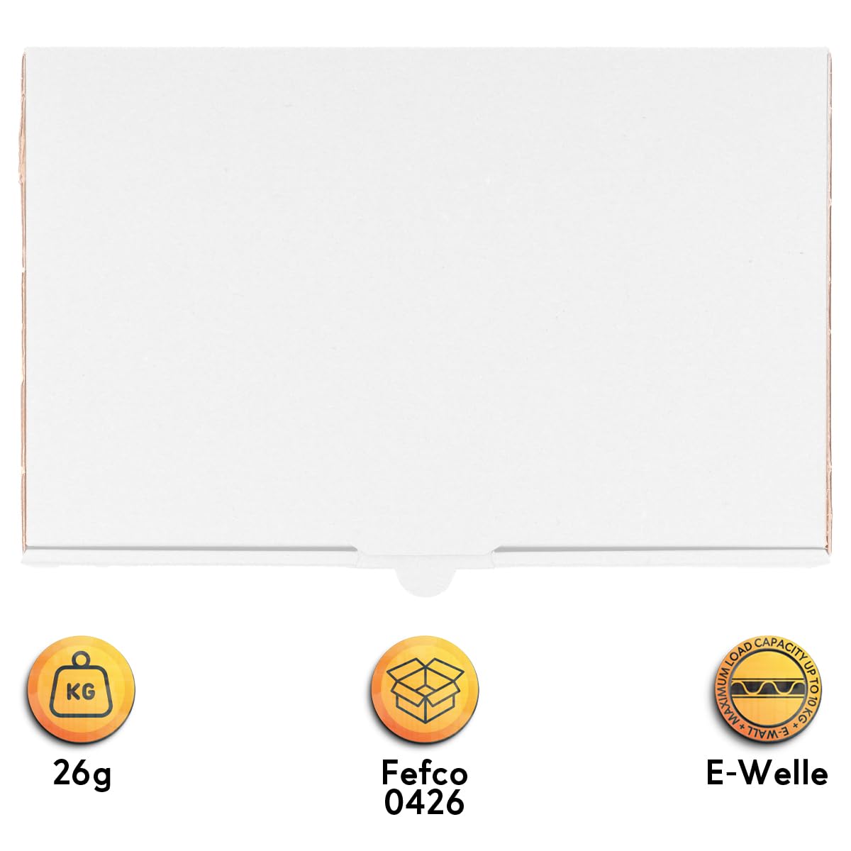 verpacking Cajas de cartón grandes 180 x 100 x 30 mm, MB-0, color blanco, tamaño interior 176 x 96 x 27 mm, 1000 unidades