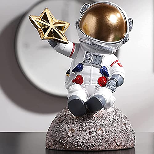 Resin Astronaut Figurine Astronaut Statue Astronaut Sculpture Crafts Figurine Outer Space Statue For Home Decor, Office Ornament - Style B #TOP3