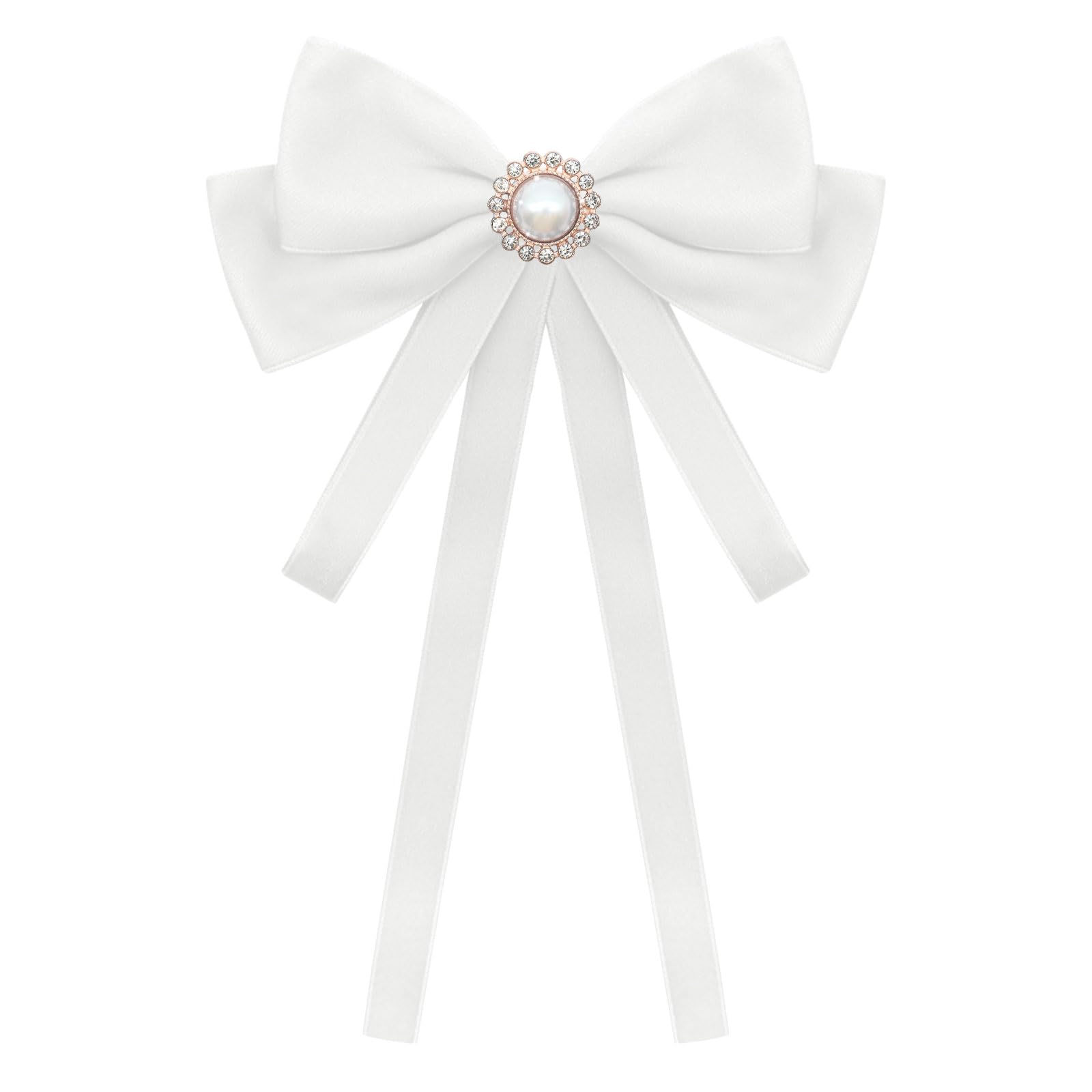 LJBFNN Bow Ties for Women, Adjustable Pre Tied Bow Tie Solid Color Ribbon Bowtie for Girls Ladies Party Daily Cosplay School