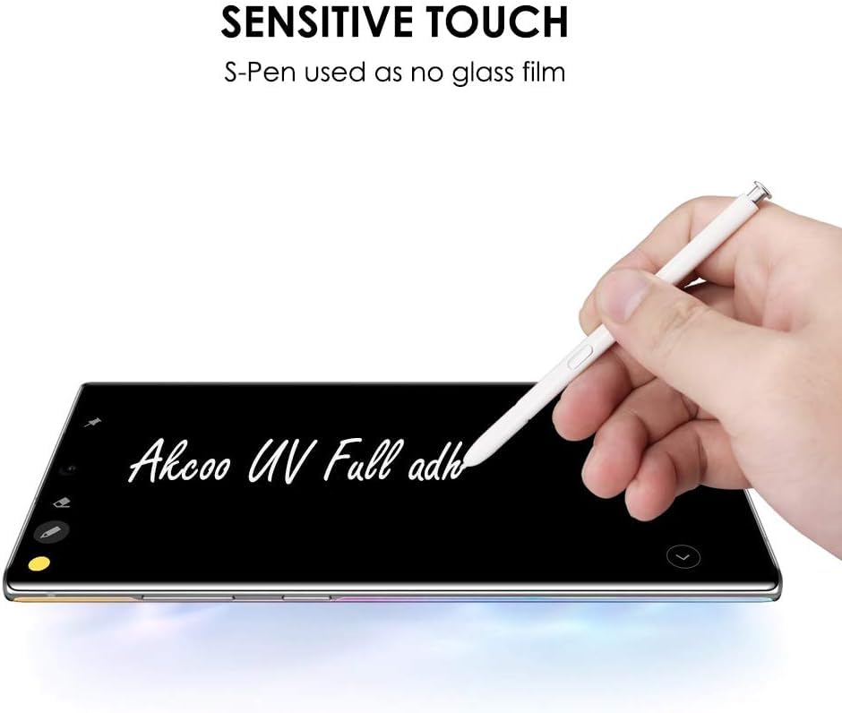 Image of SHILD Advanced HD+ UV Tempered Glass Screen Protector For Samsung Galaxy Note 20 Ultra (6.9 Inch, Pack of 1) - Full Adhesive UV Curved Screen Guard, Ultra Clear, Case Friendly, Supports Fingerprint Unlock with Easy Installation Kit & Guide