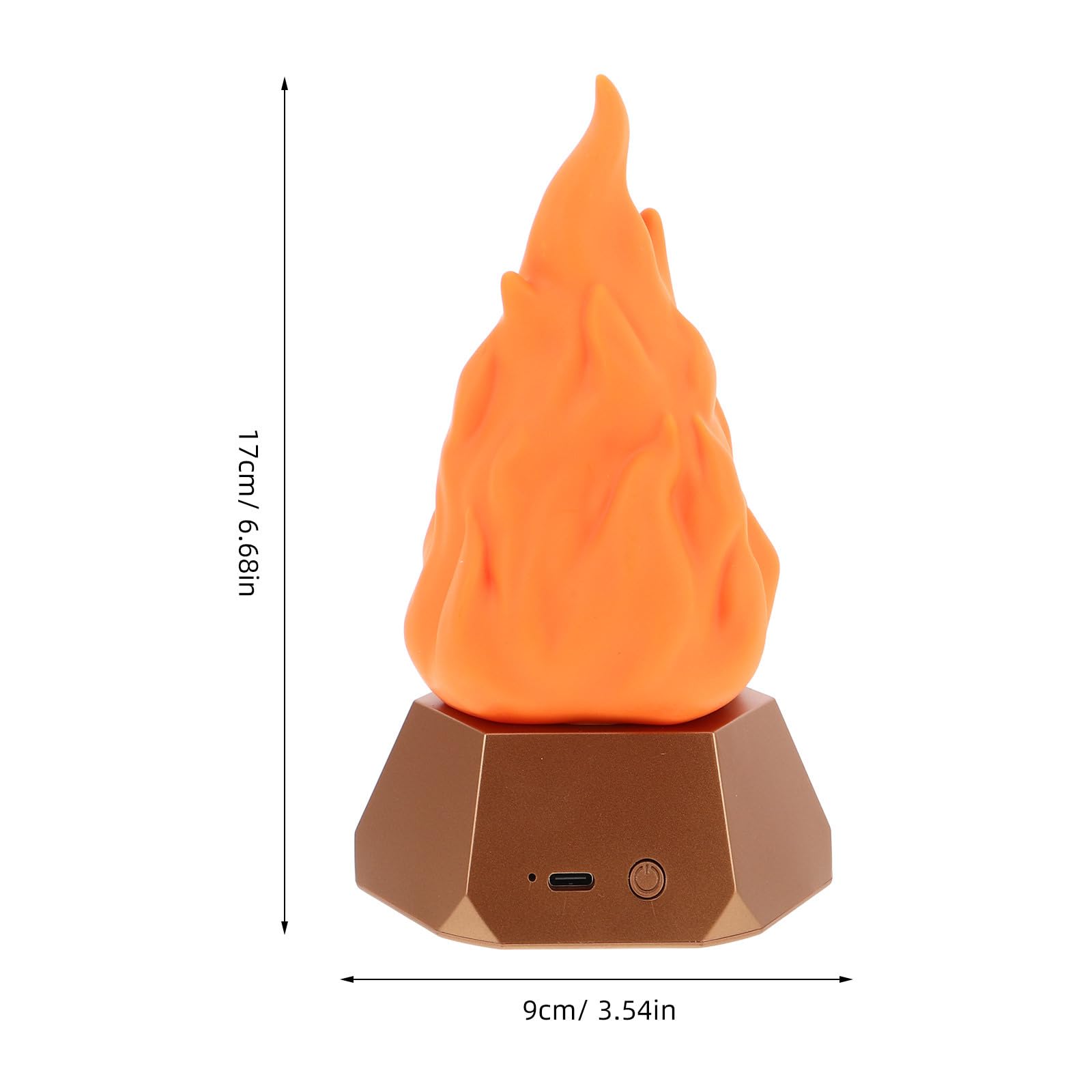 Operitacx Lámpara De Fuego Falsa Recargable Usb Con Efecto Llama Led Ajustable Modos Luz Nocturna Para Decoración Exterior Camping y Terraza