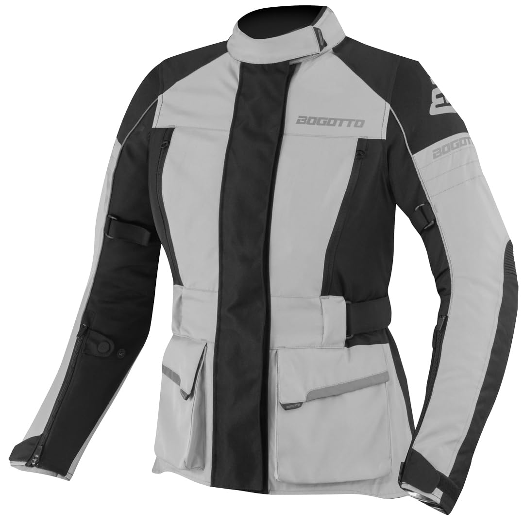 Bogotto Motorradjacke Tampar Tour wasserdichte Damen Textiljacke Verbindungsreißverschluss