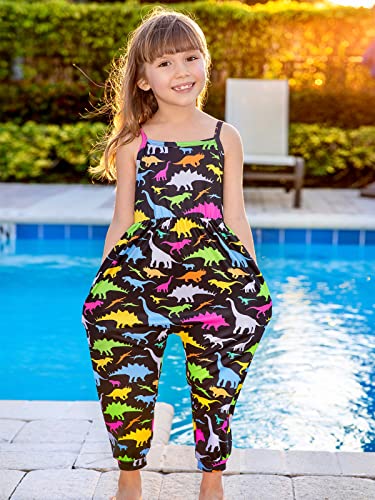 Yousie Dinosaur Outfit For Girls 2T 3T Toddler Romper Spring Summer Clothes For Beach Vacation Birthday Gift #TOP3