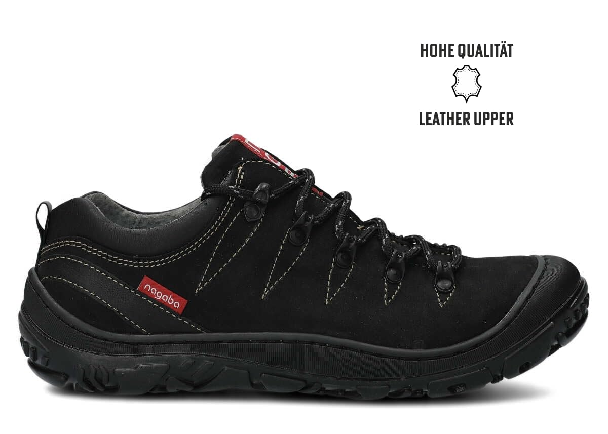 nagaba - Chaussures de randonnée - de Trekking - d’extérieur Cuir véritable, à Lacets, décontractées