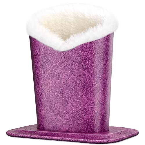 Image of Plush Fluffy Lined Anti-scratch Eyeglasses Holder Protective Glasses Stand Case