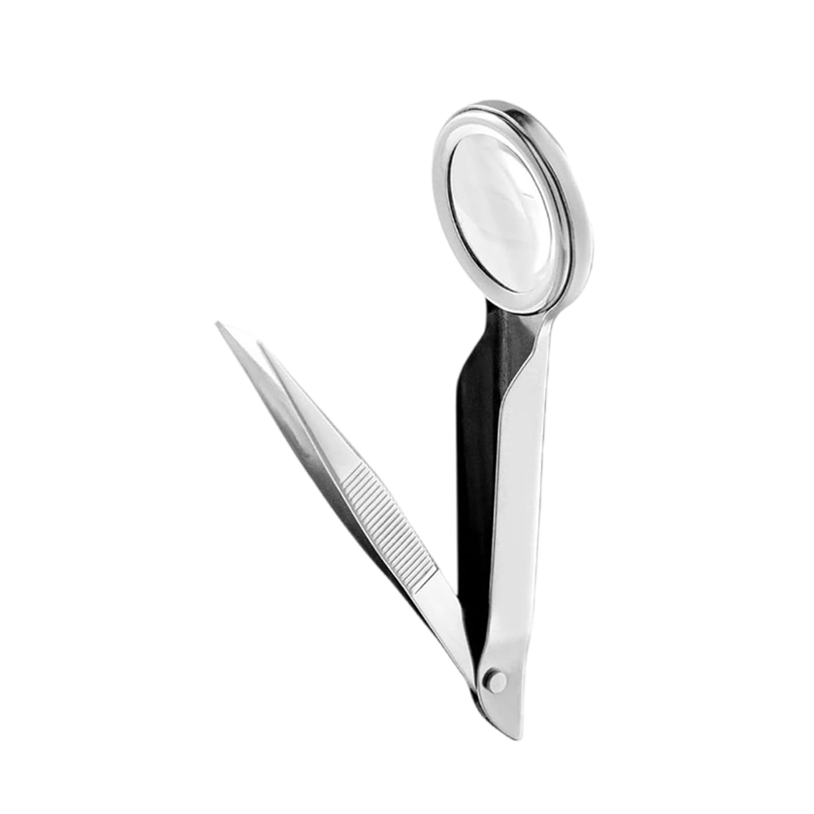 Chizisx Light Portable Eyebrow Tweezers With Magnify Glass Magnify Glass Tweezers For Facials Hair Splinters And Ingrown Hair Removal