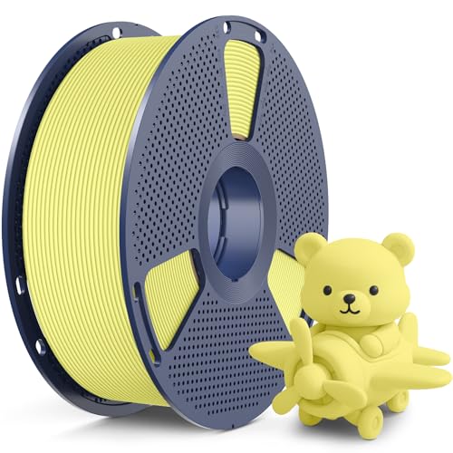 Image of SUNLU High Speed Matte PLA 3D Printer Filament 1.75mm 1KG, Lemon Yellow | Up to 600mm /s Fast 3D Printing Filament, Smooth Matte PLA, Fits Most FDM 3D Printers, 1KG Reusable Spool