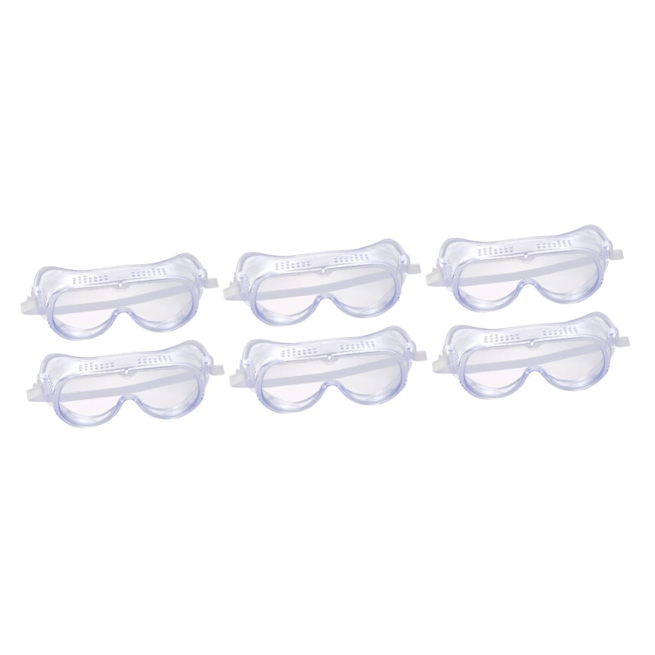 SOLUSTRE 6piezas Gafas Multifuncionales Transparentes y Porosas Protección Viento Para Actividades y