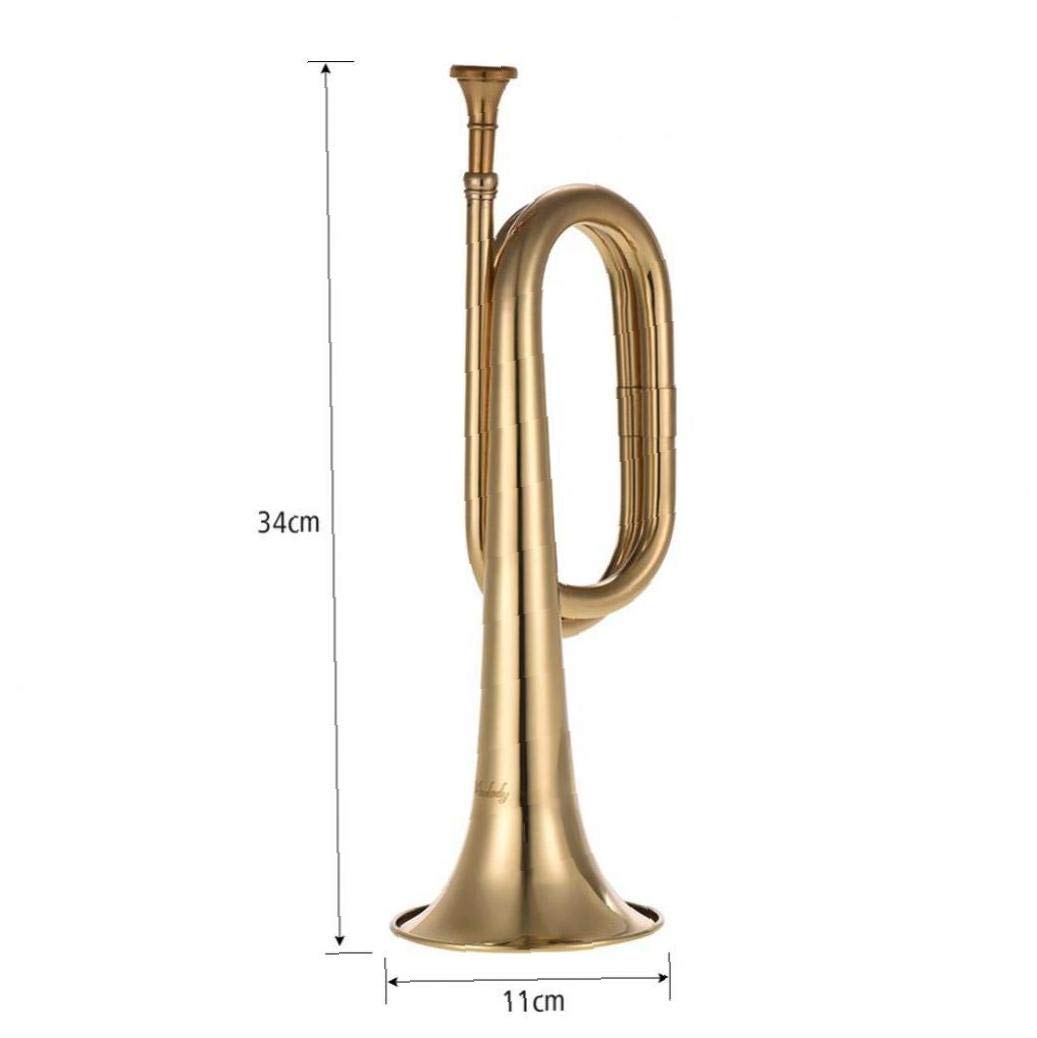 1pc B Flat Brass Trompette avec Embouchure Bugle Call Flat Trompette De Cavalerie Professionnelle Corne Instrument Brass