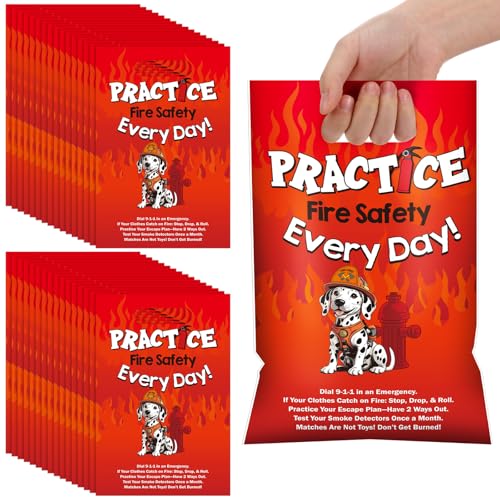 Hosuly 50 Pieces Fire Safety Awareness Gift Bag Fire Prevention W...