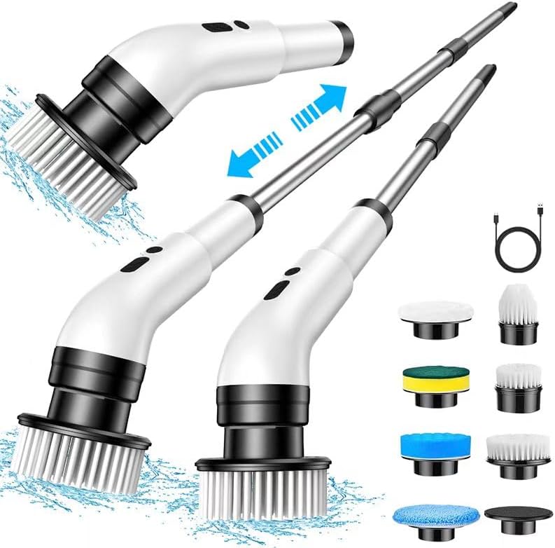 Electric Spin Scrubber, Cordless IPX8 Shower Scrubber With - View #12