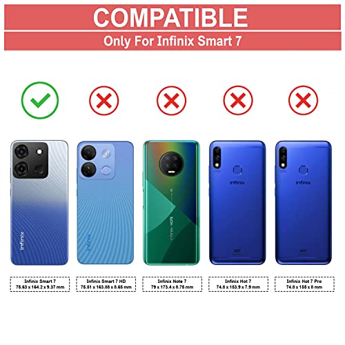 Image of Zapcase Back Case Cover for Infinix Smart 7 | Compatible for Infinix Smart 7 Back Case Cover | 360 Degree Protection | Clear Case with Camera Protection | (TPU + PC | Matte Black)
