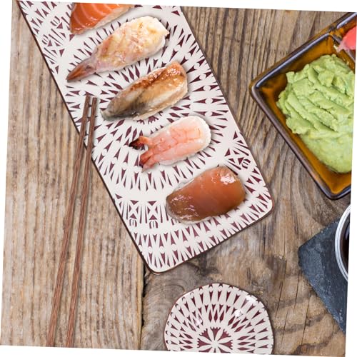 Set 2 platos cerámicos japoneses para sushi miniatura 7