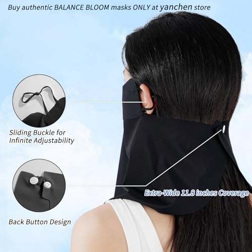 UV Sun Protection Face Mask with Neck Coverage UPF 50+ Face Shield Breathable Design for Summer Outdoor Activities