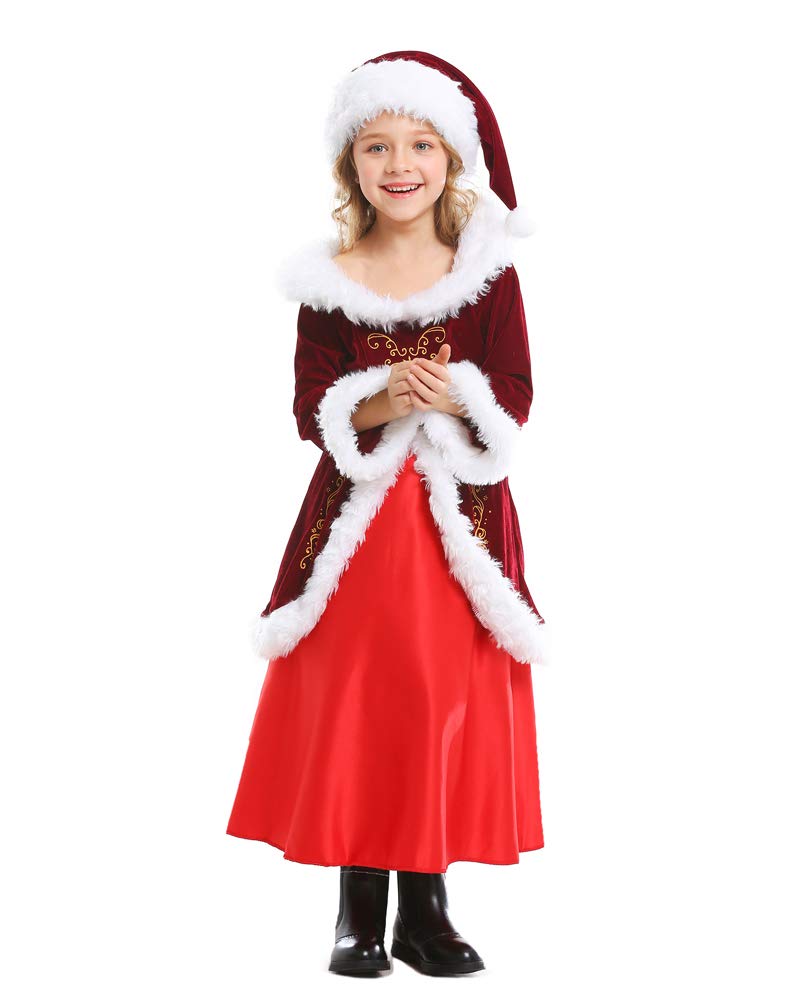 Girls Mrs Claus Costume Kids Mrs Claus Costume For Christmas