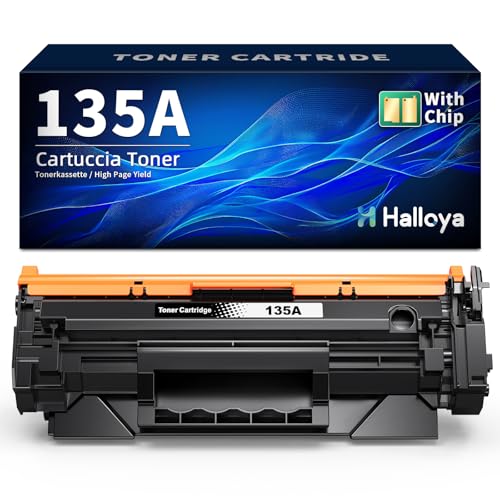 Halloya 135A W1350A Schwarz Toner Ersatz für HP 135A W1350A 135X W1350X LaserJet MFP M234dw M234sdw M234sdn M234dwn M209dw M209dwn M234 M209 (Mit Chip)