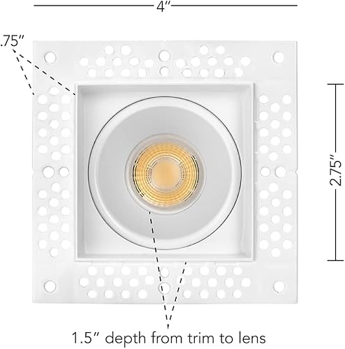 Miniatura 8 de Maxxima Downlight LED empotrado ultrafino de 2 pulgadas sin marco sin lata IC nominal 600 lúmenes 5 temperatura de color seleccionable